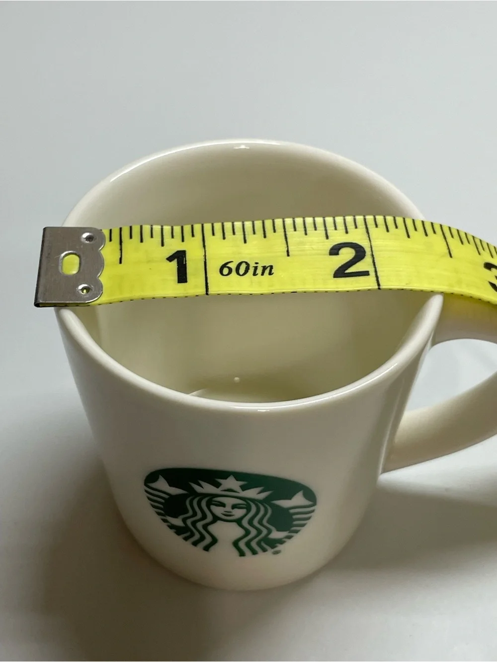 Starbucks White Ceramic Espresso Cups Set of 2 Demitasse Coffee Mugs